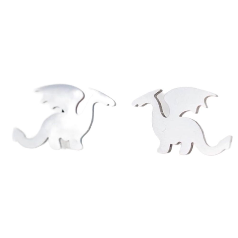 Dainty Dragon Gold Tone or Silver Tone Earrings NWT - Picture 3 of 9